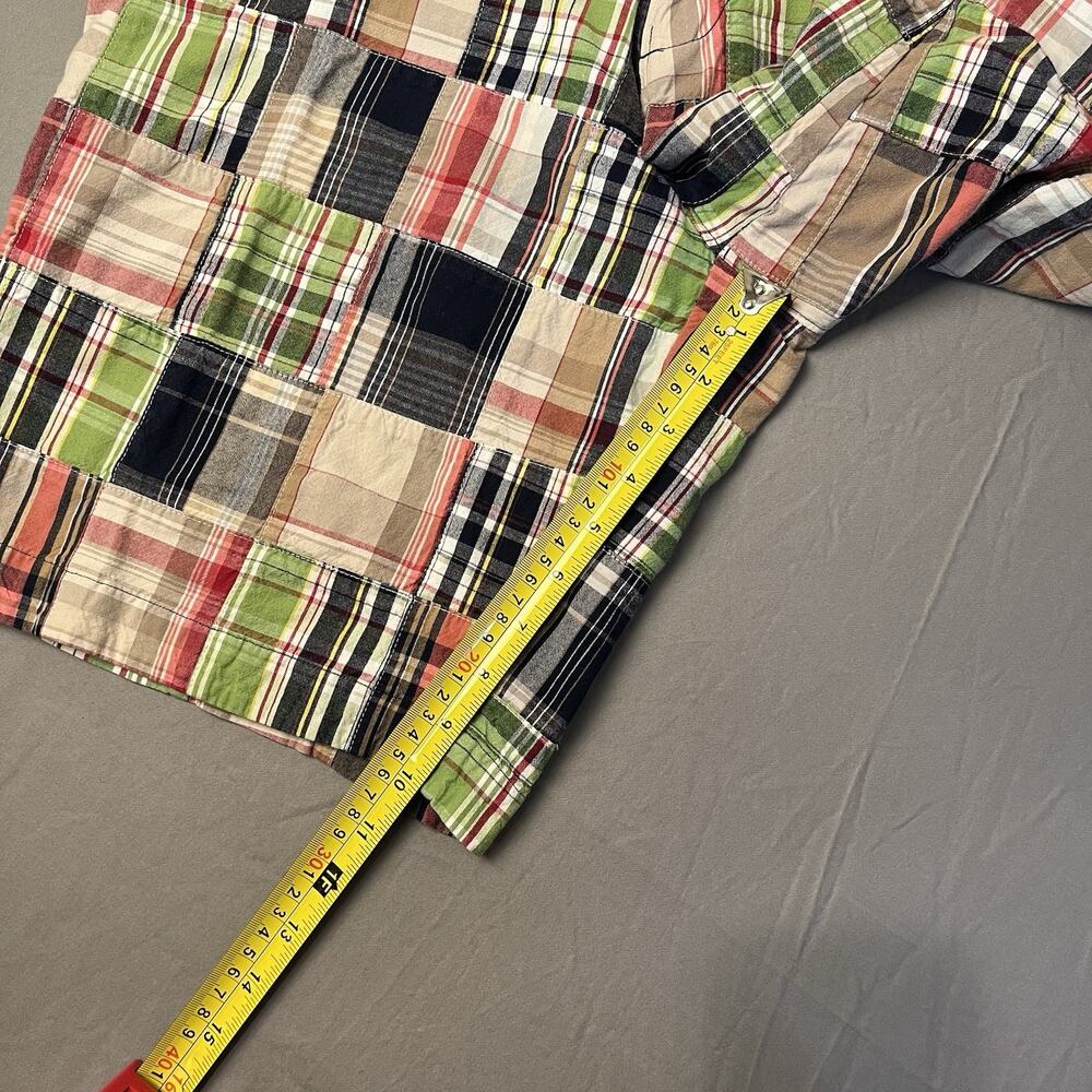 Madison Men's Size 34 Shorts Plaid Patchwork Multicolor Cotton Madras Beach - Picture 5 of 7